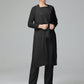 3 Pieces Chiffon Long Sleeves Mother Of The Bride Dress Pants Suits