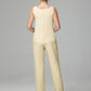 3 Pieces Chiffon Long Sleeves Mother Of The Bride Dress Pants Suits