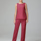 3 Pieces Chiffon Long Sleeves Mother Of The Bride Dress Pants Suits