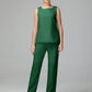 3 Pieces Chiffon Long Sleeves Mother Of The Bride Dress Pants Suits