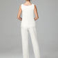 3 Pieces Chiffon Long Sleeves Mother Of The Bride Dress Pants Suits