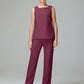 3 Pieces Chiffon Long Sleeves Mother Of The Bride Dress Pants Suits