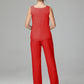 3 Pieces Chiffon Long Sleeves Mother Of The Bride Dress Pants Suits
