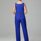 3 Pieces Chiffon Long Sleeves Mother Of The Bride Dress Pants Suits