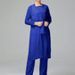 3 Pieces Chiffon Long Sleeves Mother Of The Bride Dress Pants Suits