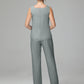 3 Pieces Chiffon Long Sleeves Mother Of The Bride Dress Pants Suits