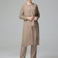3 Pieces Chiffon Long Sleeves Mother Of The Bride Dress Pants Suits