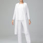 3 Pieces Chiffon Long Sleeves Mother Of The Bride Dress Pants Suits