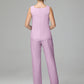 3 Pieces Chiffon Long Sleeves Mother Of The Bride Dress Pants Suits
