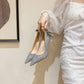 Shining Point Toe Bowknot High Heels Wedding Shoes