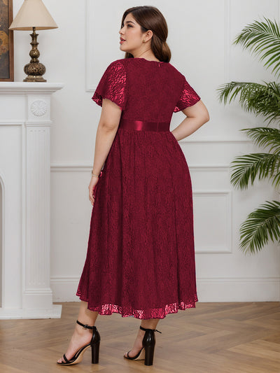Cicinia Blushing Pink Mother Of The Bride Dress With Sleeves Plus Size  Long Chiffon Lace A-line Ankle Length