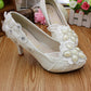 Floral Beading Women's Wedding Shoes