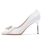 Point Toe Bowknot High Heels Women's Wedding Shoes