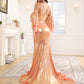 Halter Zipper Back Mermaid Long Prom Dresses