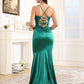 Sweetheart Spaghetti Straps Lace Up Mermaid Prom Dress