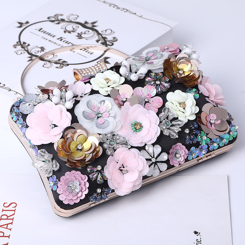 Floral Sequins Evening Bag