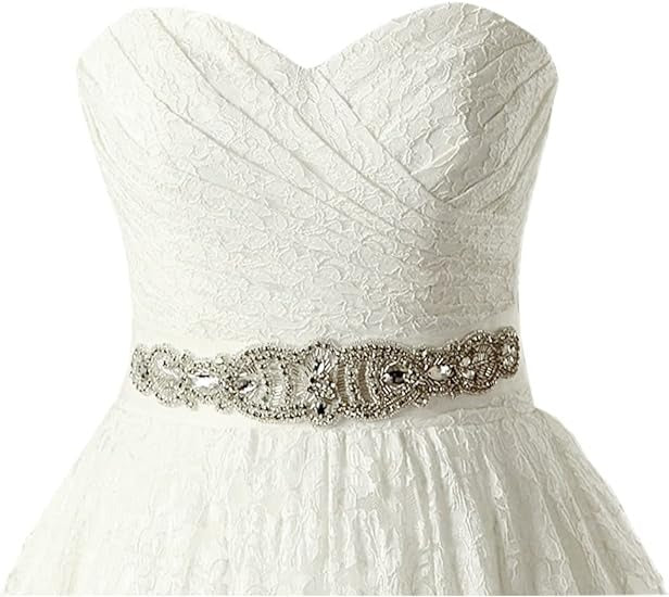Chic Strapless A Line Lace Wedding Dress
