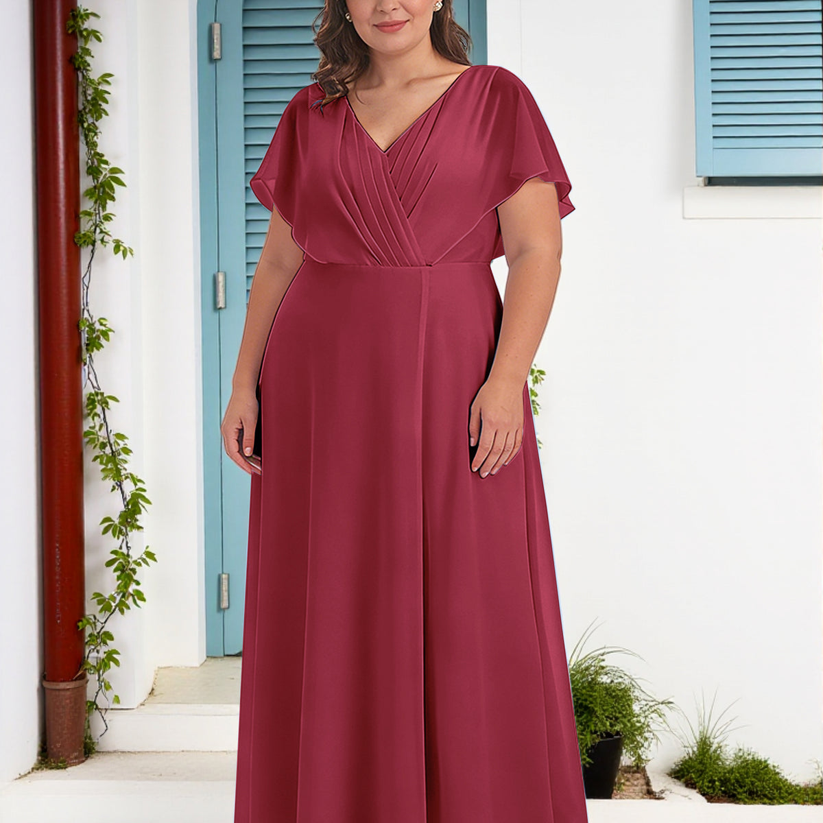 sleeveless plus size bridesmaid dress Ever-Pretty Pleated Chiffon A-Line Fall Formal Wedding Guest Navy Blue Floral Burnout YGroup_luna-one This Yours Curve dress Finish:Yellow gold