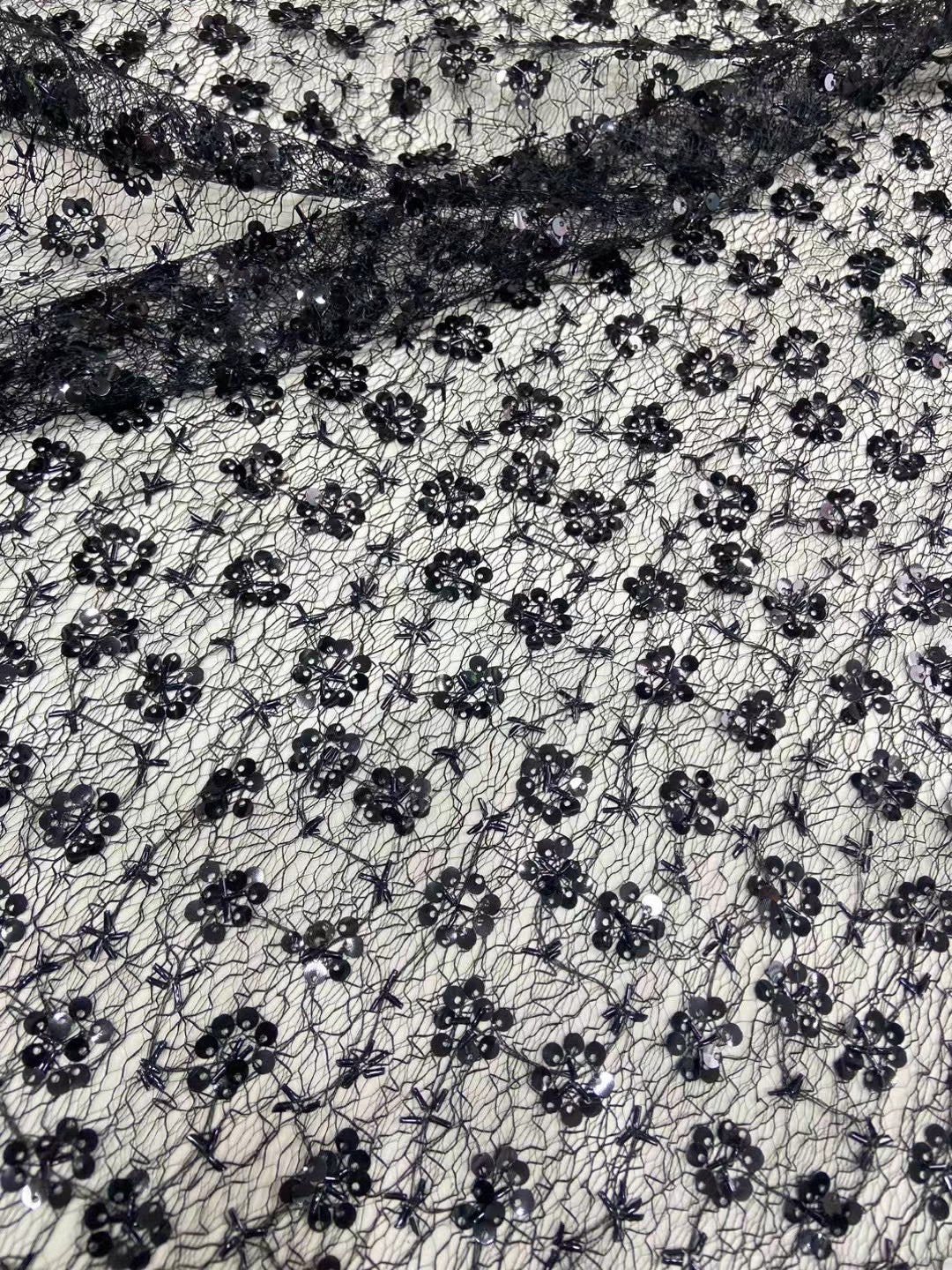 A-Line Women's Dress Black Floral Appliques 3/4 Sleeve Mother Of Bride Dress