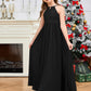 Halter Floor-Length Chiffon Junior Bridesmaid Dress