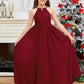 Halter Floor-Length Chiffon Junior Bridesmaid Dress