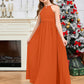 Halter Floor-Length Chiffon Junior Bridesmaid Dress