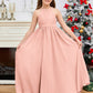 Halter Floor-Length Chiffon Junior Bridesmaid Dress