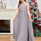 Halter Floor-Length Chiffon Junior Bridesmaid Dress