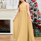 Halter Floor-Length Chiffon Junior Bridesmaid Dress