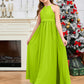 Halter Floor-Length Chiffon Junior Bridesmaid Dress