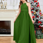 Halter Floor-Length Chiffon Junior Bridesmaid Dress