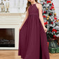 Halter Floor-Length Chiffon Junior Bridesmaid Dress