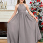 Halter Floor-Length Chiffon Junior Bridesmaid Dress