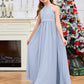 Halter Floor-Length Chiffon Junior Bridesmaid Dress