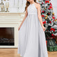 Halter Floor-Length Chiffon Junior Bridesmaid Dress