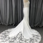 Lace Straps Mermaid V-neck  Wedding Dress With Train C0003