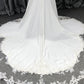 Round Neck Sleeveless Lace Appliques  Mermaid Wedding Dress With Train C0006
