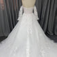 Sweetheart Neck  Off The Should Lace Appliques A-line  Wedding Dress With Train C0008