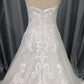 Sweetheart Neck  Strapless  Lace Appliques A-line  Wedding Dress With Train C0009