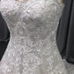 Sweetheart Neck  Strapless  Lace Appliques A-line  Wedding Dress With Train C0009