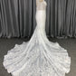 Straps Lace With Beads  Mermaid  Wedding Dress With Train C0014