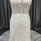 Straps Lace With Beads  Mermaid  Wedding Dress With Train C0014