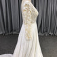 Long Sleeves  Chiffon With Lace  A-line Wedding Dress With Train C0017