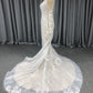 Long sleeves  Lace  Mermaid  Wedding Dress With Train C0019