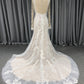 Long sleeves  Lace  Mermaid  Wedding Dress With Train C0019