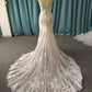 Lace Spaghetti Straps Mermaid  Wedding Dress With Train C0020