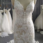 Lace Spaghetti Straps Mermaid  Wedding Dress With Train C0020