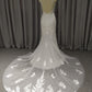 Spaghetti Straps Tulle With Lace Mermaid Wedding Dress With  Train C0025