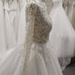 High Neck One Should Lace A-line  Wedding Dress With  Train C0027