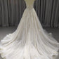 Spaghetti Straps Tulle With Lace A-line  Wedding Dress With  Train C0028